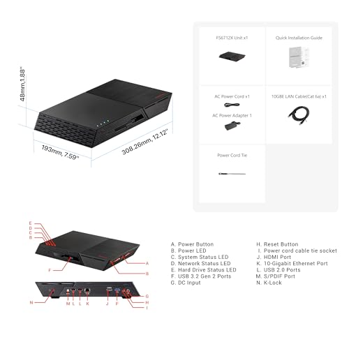 asustor أسستور فلاشستور 12 برو FS6712X - حاوية تخزين شبكة NAS بسعة 12 فتحة M.2 SSD، رباعي النواة 2.0GHz، 12 فتحة M.2 SSD، منفذ 10GbE، 4GB RAM DDR4 (بدون قرص) - Image 2