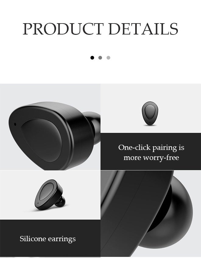 Generic - Bluetooth Earbuds  Wireless Earphones In-ear Earbuds T2 Earphones  Stereo Sport Headsets with Microphone Charging Box Black,mini earbud - Image 1