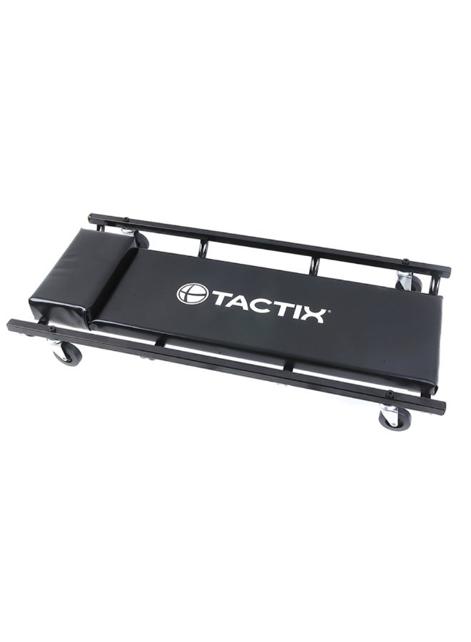 Tactix Heavy Duty Powder Coated Steel Frame 4-Caster Creeper Black 12 x 42.5 x 91 cm 385004