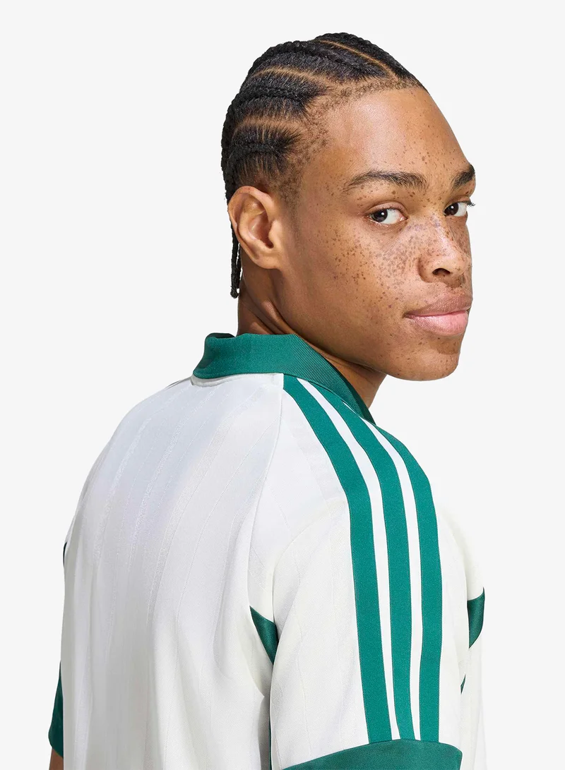 Adidas OWHITE/CGREEN Climacool Lux Tiro Crest Graphic T-Shirt for Men | Best Price UAE
