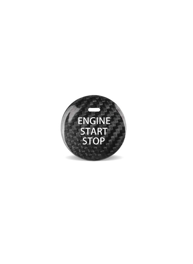 KISSUN Compatible with Mazda 3 6 CX-3 CX-5 CX-9 MX-5 Miata Accessories Real Carbon Fiber Sporty Car Keyless Engine Start Stop Push Button Cover Trim Sticker -Black - Image 2