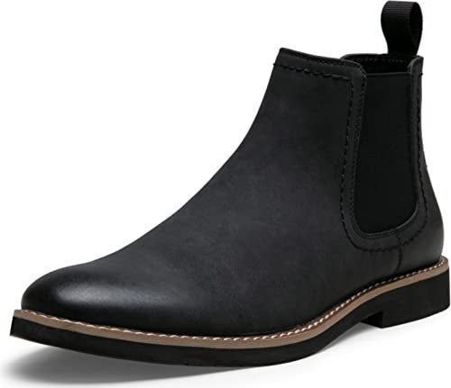 Vostey Chelsea Boots Men Casual Dress Boots Black Ankle Classic Slip on Boots for Men(BMY8043A blacknubuck 10) - Image 1