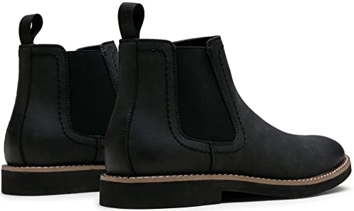 Vostey Chelsea Boots Men Casual Dress Boots Black Ankle Classic Slip on Boots for Men(BMY8043A blacknubuck 10) - Image 5