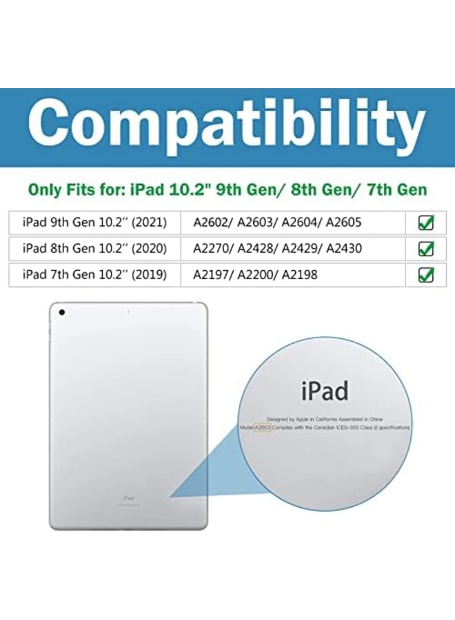 Procases Ipad 10.2 Case 2021 9Th Gen 2020 8Th Gen 2019 7Th Gen Case With Tempered Glass Screen Protector Slim Stand Hard Shell Protective Smart Cover For 10.2 Inch Ipad 9Th 8Th 7Th Generation Black - Image 2
