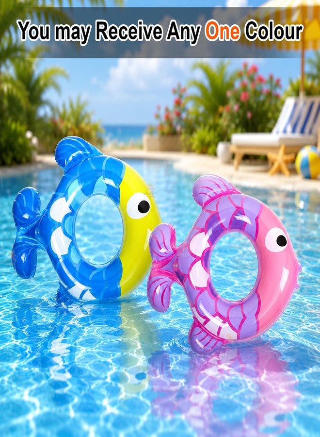 Koochie-Koo Kids Fish Swimming Tube for Kids Inflatable Swim Ring for Boys & Girls Leak-Proof Baby Float for Pool Beach Water Fun, Lightweight & Durable Swim Tube (Random Colour) - Image 2