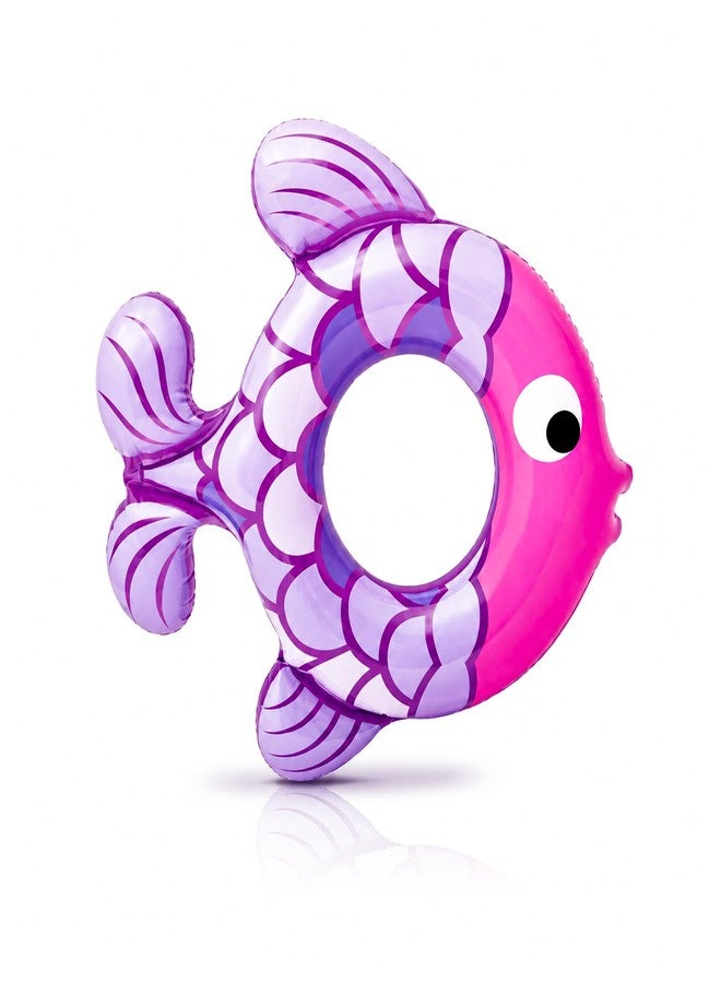 Koochie-Koo Kids Fish Swimming Tube for Kids Inflatable Swim Ring for Boys & Girls Leak-Proof Baby Float for Pool Beach Water Fun, Lightweight & Durable Swim Tube (Random Colour) - Image 1