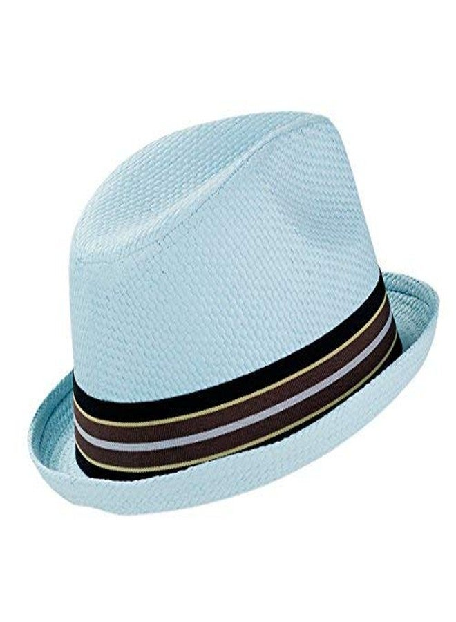 Peter Grimm Men's Depp Natural Straw Fedora, Blue, Large-X-Large - Image 2