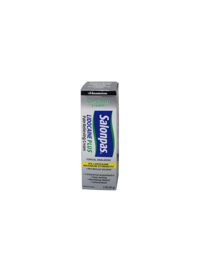 Salonpas Lidocaine Plus Pain Relieving Cream - 3 oz - Image 2