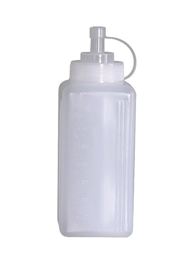 NIBEMINENT 800ml Squeeze Sauce Bottle For Kitchen White 21.5x7.8x0.85cm  - Image 1