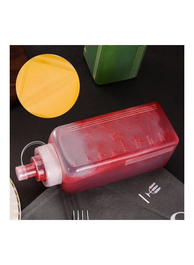 NIBEMINENT 800ml Squeeze Sauce Bottle For Kitchen White 21.5x7.8x0.85cm  - Image 3