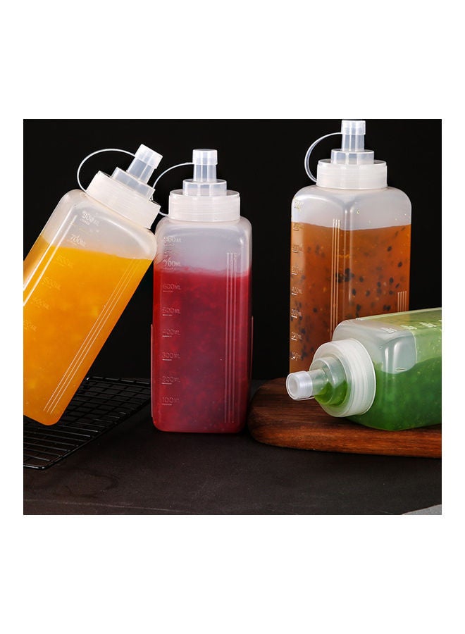 NIBEMINENT 800ml Squeeze Sauce Bottle For Kitchen White 21.5x7.8x0.85cm  - Image 5