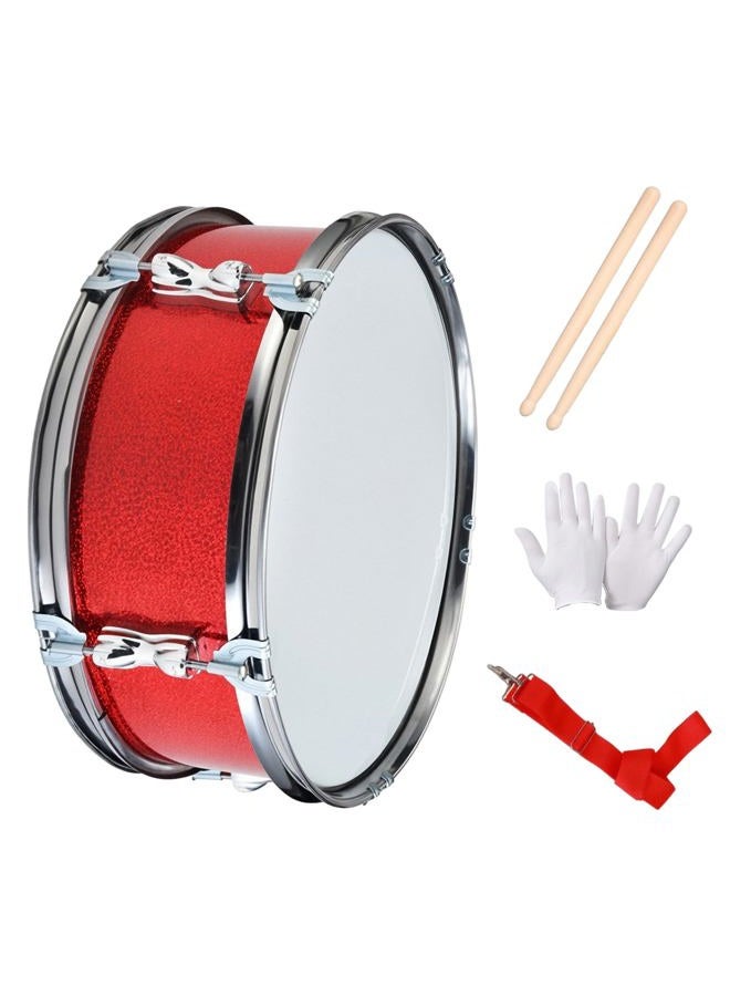 UGPLM 11inch Snare Drum with Adjustable Strap Professional Percussion Instrument Musical Instruments for Teens Birthday Gifts, Red - Image 1