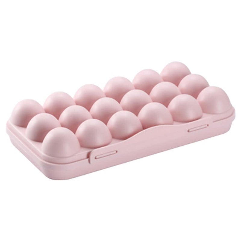 Glenoxzone Plastic Refrigerator Egg Trays Egg Storage Box Stackable Plastic Egg Containers with 18 Egg Grooves for Fridge Kitchen Restaurant Egg Container - Image 4