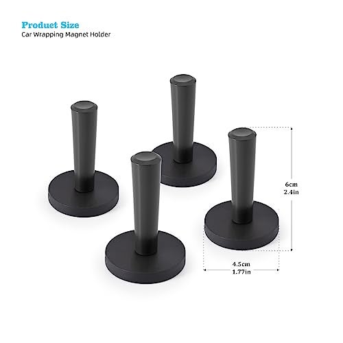 EHDIS Vinyl Wrap Magnets for Cars Wrap Black Magnet Holder Window Tint Tool for Sign Vinyl, Car Wrapping & Crafts Sign Making Car Wrap Magnets-Pack of 4 - Image 2