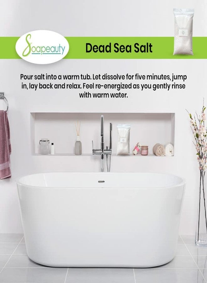 Soapeauty Dead Sea Salt Fine Grain | 100% Pure & Natural | Mineral Rich Bath Salt Soak | for Body Scrubs, Salt Soap Making, Spa & Skincare | 1 lb - Image 2