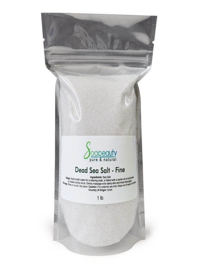 Soapeauty Dead Sea Salt Fine Grain | 100% Pure & Natural | Mineral Rich Bath Salt Soak | for Body Scrubs, Salt Soap Making, Spa & Skincare | 1 lb - Image 1