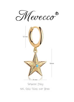 Mevecco Women Gold Huggie Hoop Earrings Dangle Drop 14K Gold Filled Small Boho Beach Simple Delicate Handmade Hypoallergenic Jewelry Gift  - Image 4