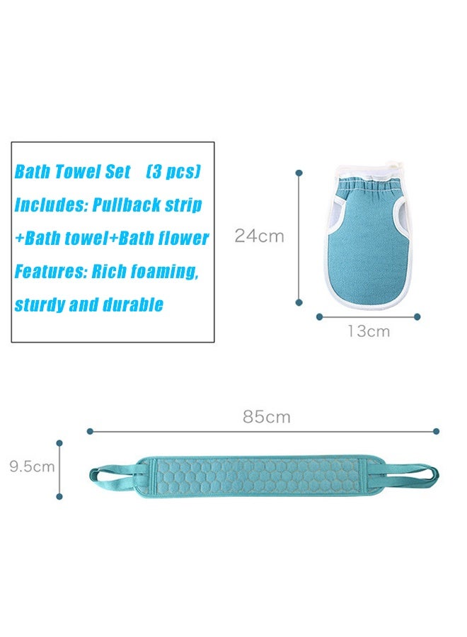 هومستر حمام دش Loofah اسفنجة بوف الجسم مكشح الجسم غسل اسفنجة ، تدليك الظهر للحمام (مجموعة من 3) - Image 5