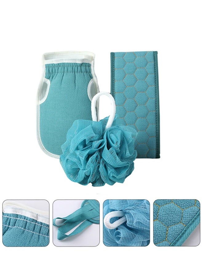 هومستر حمام دش Loofah اسفنجة بوف الجسم مكشح الجسم غسل اسفنجة ، تدليك الظهر للحمام (مجموعة من 3) - Image 2