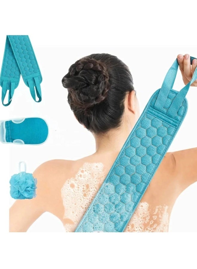 هومستر حمام دش Loofah اسفنجة بوف الجسم مكشح الجسم غسل اسفنجة ، تدليك الظهر للحمام (مجموعة من 3) - Image 1