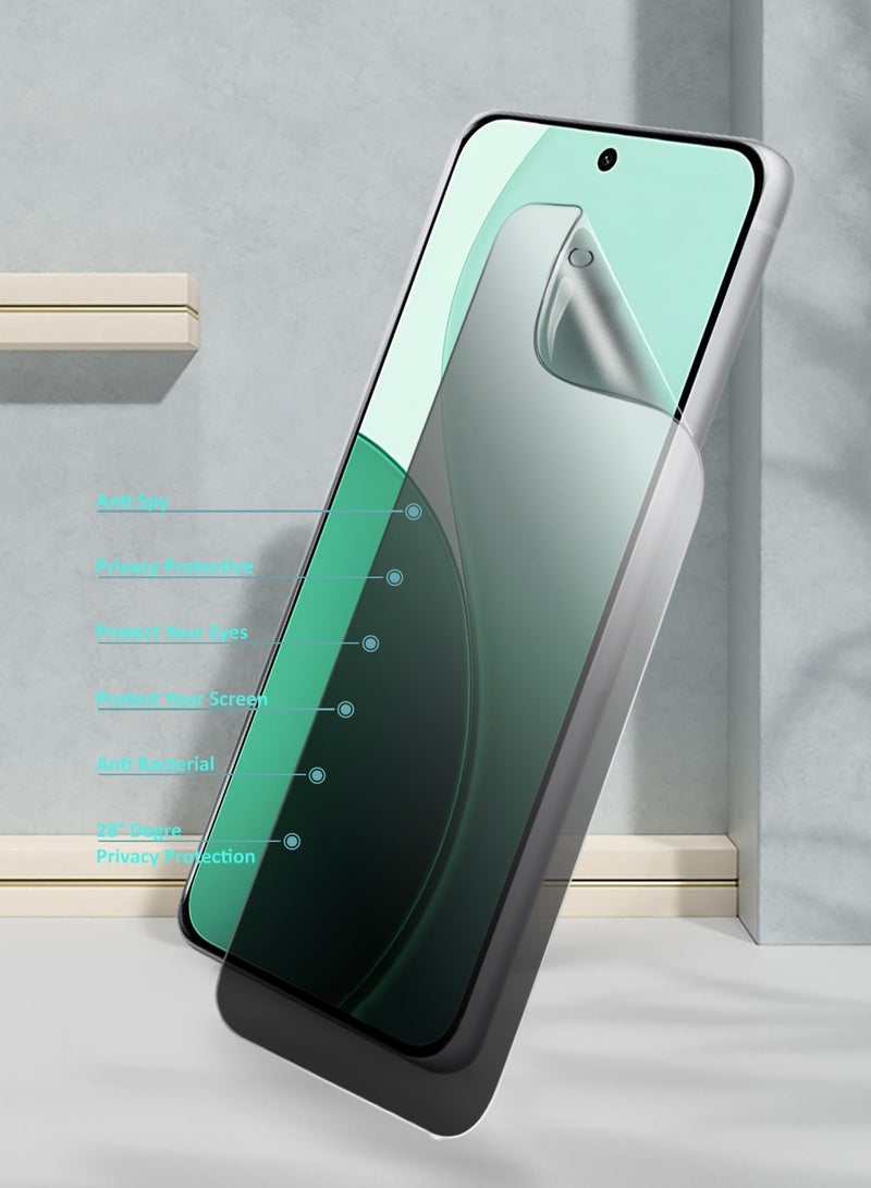 Wtech Oppo Reno14 F 5G 2025 Premium Hydrogel Anti Spy / Anti Privacy Film Thin and Flexible Screen Protector (MSHFMP) - Clear - Image 2