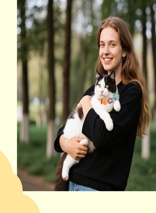 Guqqeuc XS Puppy Collar with Flower Tiny Kitten Pet Collar for Cat Dag Necklaces Floral Teacup Puppy Collars Pets Daily Decorations Accessory, Multicolor - Image 4