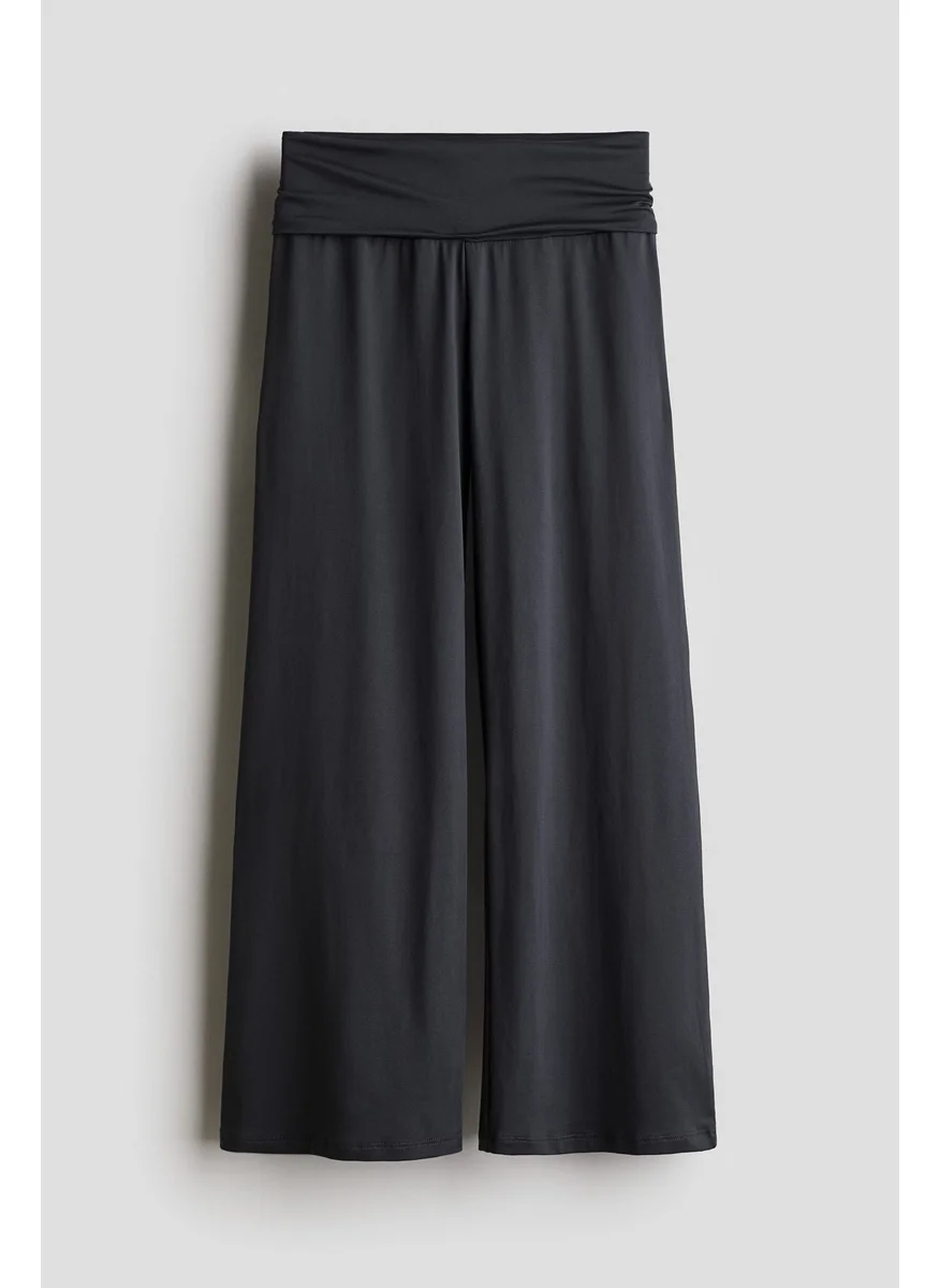 H&M Wide Leg Jersey Trousers