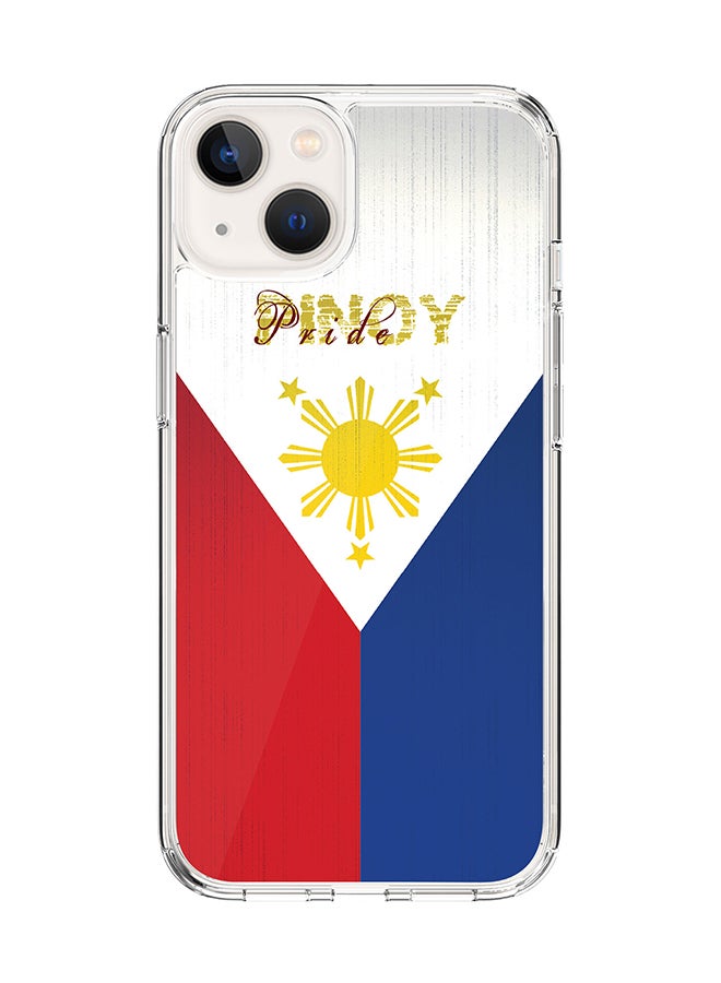 Classic Clear Case for Apple iPhone 14 Plus Case Hybrid Soft Cover Flexible Edges Anti Drop TPU PC Gel Thin Transparent Cover - Pinoy Pride Full Print