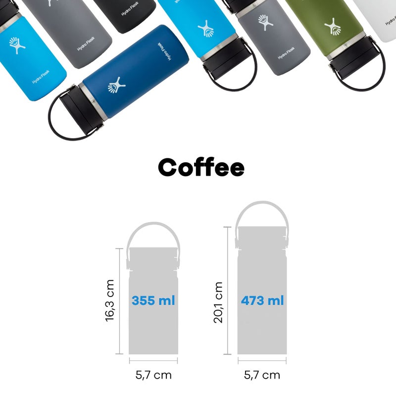 Hydro Flask Wide Mouth with Flex Sip Lid - Insulated Water Bottle Travel Cup Coffee Mug Tumbler 12 Oz - Image 3