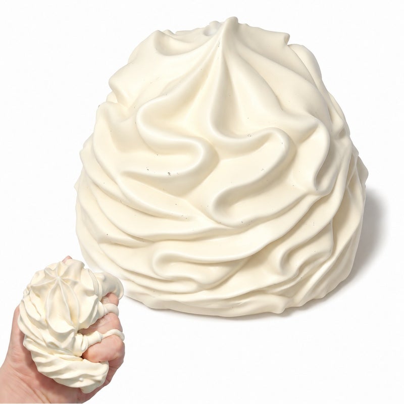 Cream Roll Squishy Toy - Soft Silicone Stress Relief