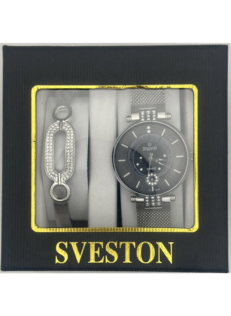 Sveston ساعة سفيستون النسائية المصنوعة من الفولاذ المقاوم للصدأ SV 18405  - Image 3