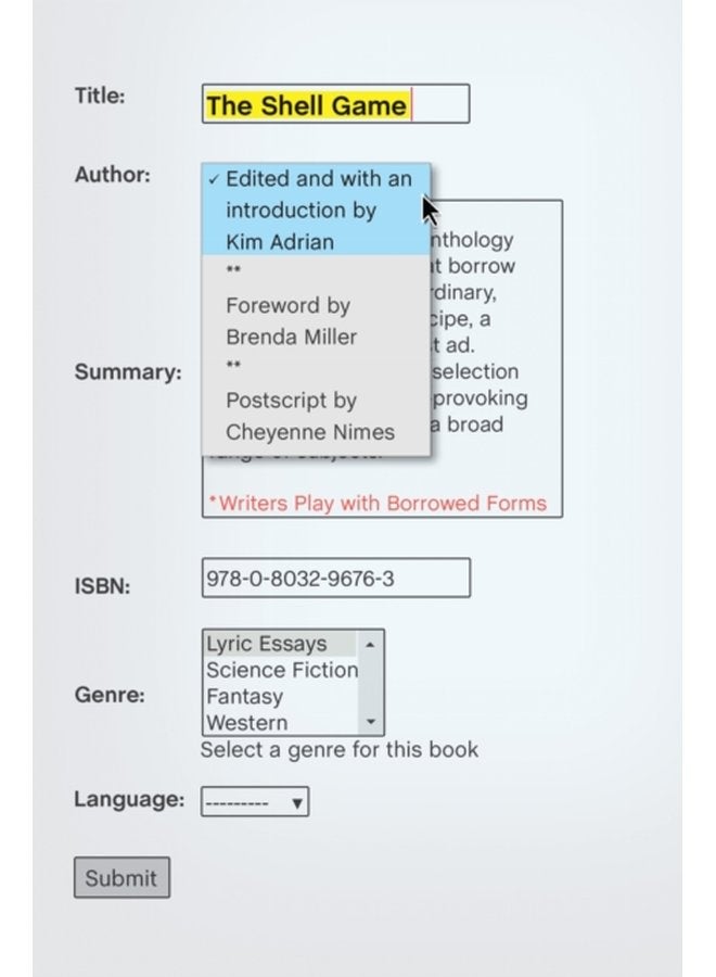 The Shell Game Writers Play with Borrowed Forms - Paperback