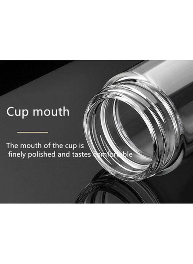 NIBEMINENT Double Glass Thickened Water Cup With Filter Black/Blue 20.5cm - Image 5