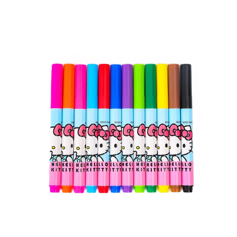 Sanrio  Sanrio Hello Kitty Look At My Ribbon 12-Piece School Marker Pen Set for Girls for Women | Best Price UAE