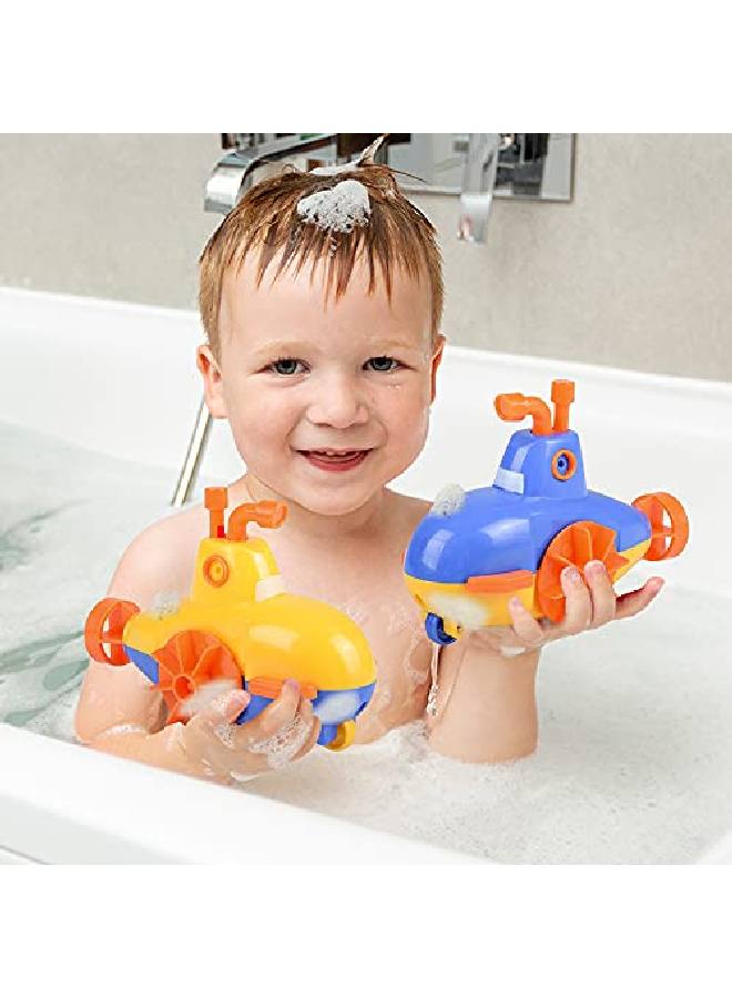 ArtCreativity Wind Up Submarine Toys For Kids Set Of 2 Water Swimming Toy Submarines Fun Bathtub Toys For Kids Underwater Party Favors For Boys And Girls Goodie Bag Fillers  - Image 5