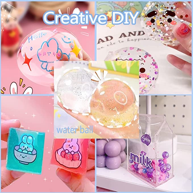 D-Fix شريط نانو مع 3 رقائق لامعة 3 نجوم قشة للبالون شريط لاصق مزدوج الجوانب لاصق إيفي للجدران قابل للغسل وإعادة الاستخدام شرائط لاصقة قوية متعددة الألوان فنون وحرف مجموعة DIY-صندوق-DIY، 8 سم - Image 2