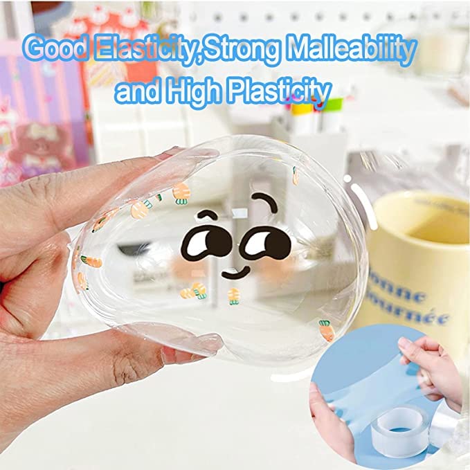 D-Fix شريط نانو مع 3 رقائق لامعة 3 نجوم قشة للبالون شريط لاصق مزدوج الجوانب لاصق إيفي للجدران قابل للغسل وإعادة الاستخدام شرائط لاصقة قوية متعددة الألوان فنون وحرف مجموعة DIY-صندوق-DIY، 8 سم - Image 3