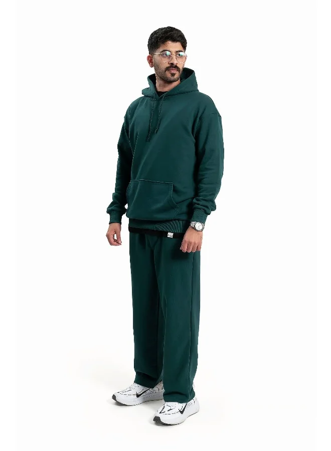 Wecre8 Men's Green Hoodie and Pants Set