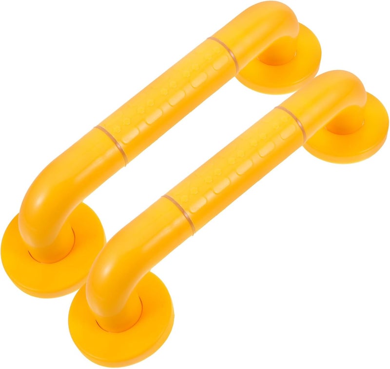 2pcs 12-inch Bathroom Handrails with Non-Slip Handles and Luminous Safety Circles, Shower Grab Bars for Seniors, Wall-Mounted Bath Support Rails for Bathroom and Toilet Safety - Image 1