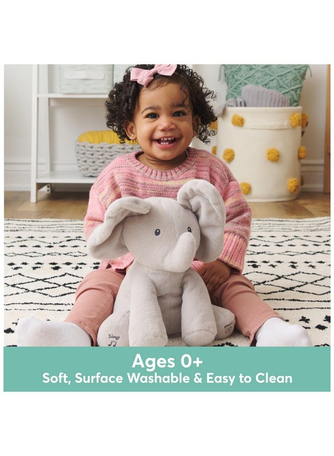 GUND Baby GUND Animated Flappy the Elephant Plush, Singing Stuffed Animal Baby Toy for Ages 0 and Up, Gray, 12" - Image 4