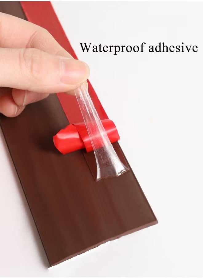 Generic Door Bottom Draft Stopper - Wind Dust Noise Weather Stripping Heat Seal Strip - 100cm Length - Indoor and Outdoor Use - Heat and Sound Insulation - Insect Barrier Door Draft Stopper Door Sweep for Exterior Interior Doors Soft and Hard Composite Sealing Strip Under Blocker Insulator Weather Stripping  - Image 4