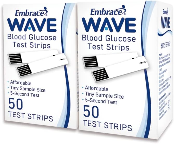 Embrace Wave Blood Glucose Test Strips 100Ct - Image 1