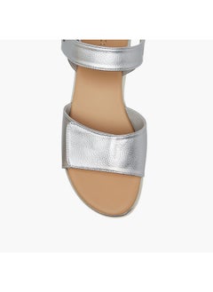 Le Confort Women's Solid Strap Sandals with Platform Heels and Hook and Loop Closure  - Image 4