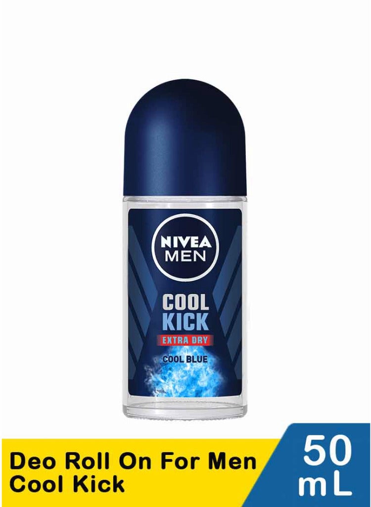 Nivea Pack Of 2 Nivea Cool Kick Extra Dry Cool Blue 50 Ml - Image 3