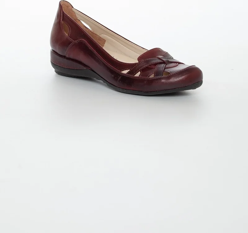 Dilimler Ayakkabı Slices Shoes Cage Model Claret Red Women's Ballerinas