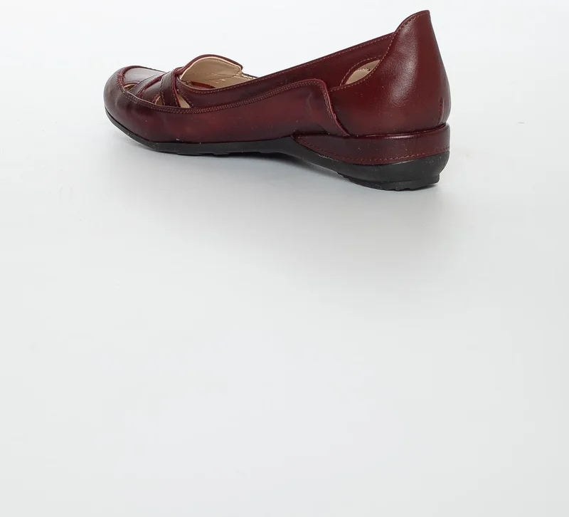 Dilimler Ayakkabı Slices Shoes Cage Model Claret Red Women's Ballerinas