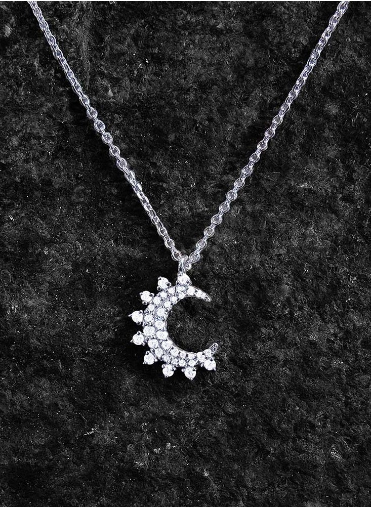 APM cubic zirconia women's fashionable moon necklace adjustable necklace AC5522OX - pzsku/Z79FF718E9B2360432216Z/45/_/1733650712/f3159a26-4788-4b69-8f9e-71410b658717