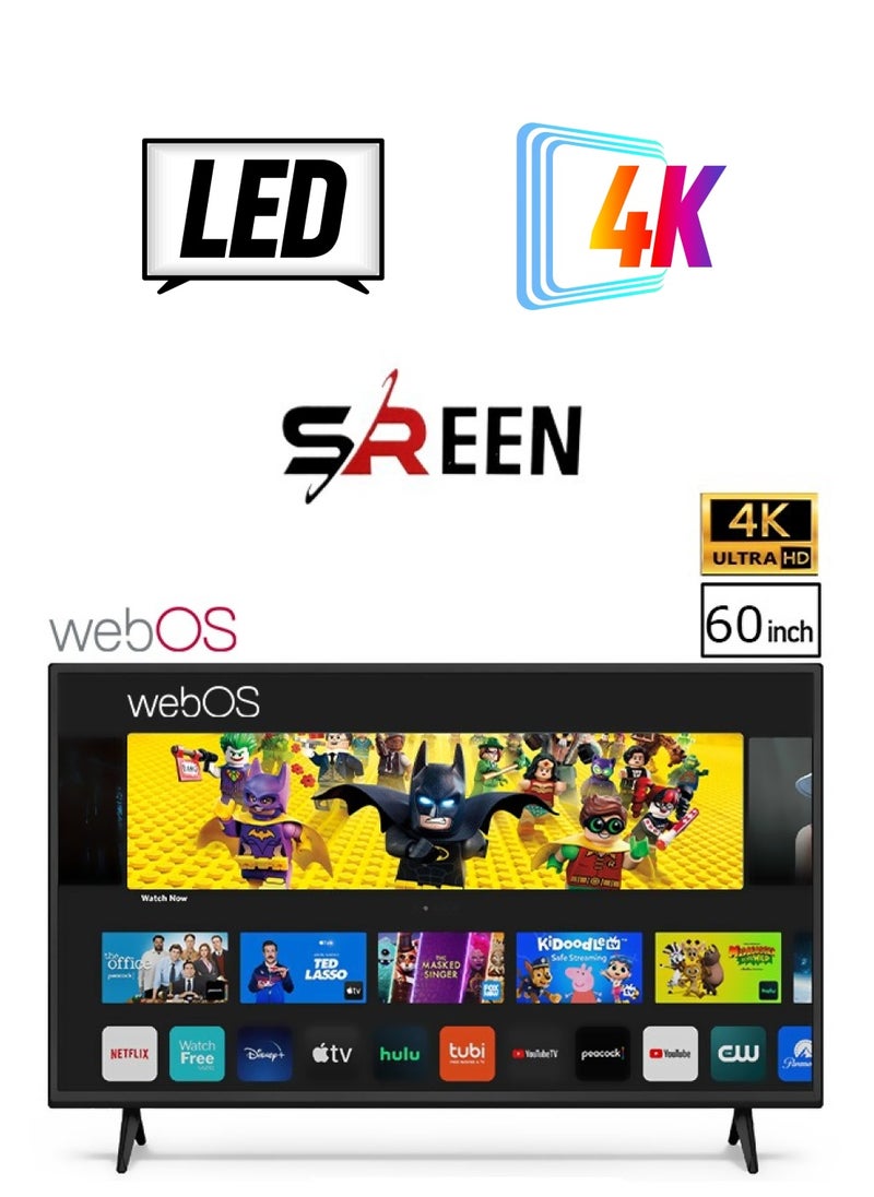 60 Smart Frameless LED Display - 4K Smart - Web OS with Magic Controller - SRET-60S4KW1