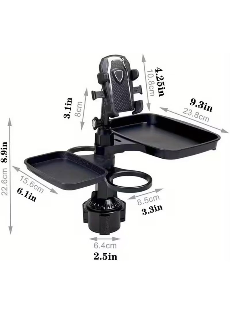 5 in 1 Car Table Tray Mobile Phone Holder Car Cup Holder Tray 360° Rotation Cup Holder Tray for Car，Compatible with Vehicles, Car, Road Trip Essentials - Image 5