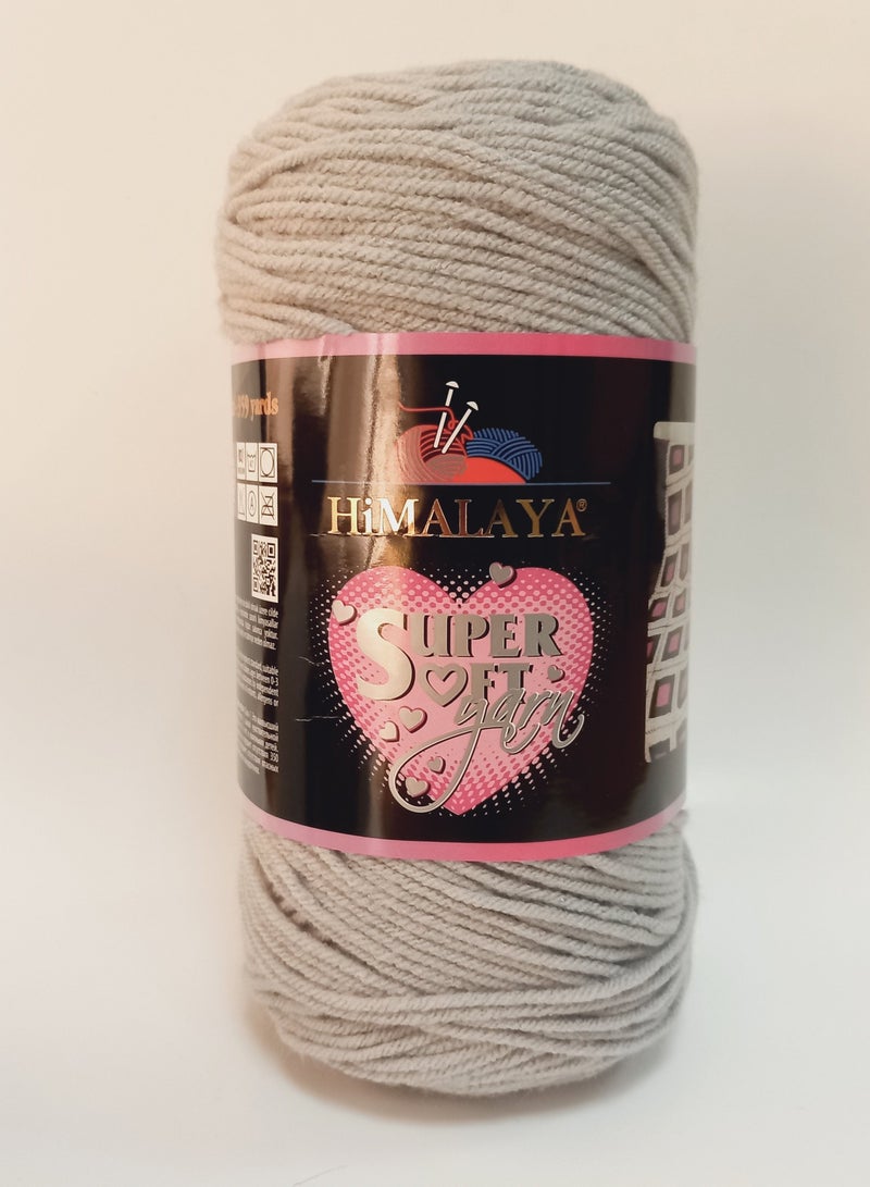 Himalaya Super Soft Yarn 100% Acrylic-Color 80803 (Pack of 2pcs)